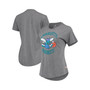 Women's Heathered Gray Charlotte Hornets Tri-Blend Phoebe T-shirt