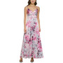 Women's Floral-Print Spaghetti-Strap Satin Gown