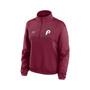 Women's Burgundy Philadelphia Phillies Rewind Splice Quarter-Zip Sweatshirt