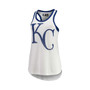 Women's White Kansas City Royals Tater Racerback Tank Top