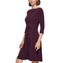 Petite Ruched Crossover-Front Knit Dress