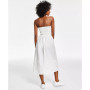 Women's Cotton Smocked Strapless Midi Dress
