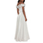 Petite Metallic Ruffled Off-The-Shoulder Gown