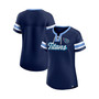 Women's Branded Navy Tennessee Titans Original State Lace-Up T-shirt