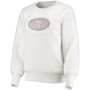 Women's White San Francisco 49ers Milestone Tracker Pullover Sweatshirt