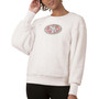 Women's White San Francisco 49ers Milestone Tracker Pullover Sweatshirt