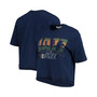 Women's Navy Utah Jazz Gradient Crop Top