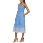 Women's Embroidered-Hem Square-Neck Maxi Dress