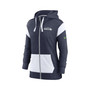 Women's College Navy and White Seattle Seahawks Plus Size Monaco Full-Zip Hoodie