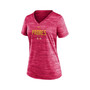 Women's Pink San Diego Padres City Connect Velocity Practice Performance V-Neck T-shirt