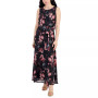 Petite Printed Sleeveless Scoop-Neck Maxi Dress