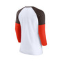 Women's Branded White, Brown Cleveland Browns Durable Raglan 3/4-Sleeve T-shirt