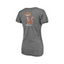 Women's Branded Heathered Gray Minnesota Golden Gophers Slab Serif 2-Hit V-Neck Tri-Blend T-shirt