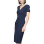 Petite Button-Trim Sheath Dress