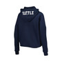 Women's College Navy Seattle Seahawks Foil Sleeve Pullover Hoodie