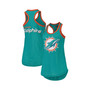 Women's Aqua Miami Dolphins Tater Tank Top
