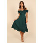 Womens Mickenna Sweetheart Frill Midi Dress