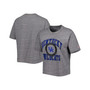 Women's Heather Gray Kentucky Wildcats Intramural Midi Seal Tri-Blend T-shirt