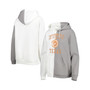 Women's Gray, White Texas Longhorns Split Pullover Hoodie