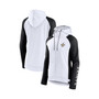 Women's Branded White and Black New Orleans Saints End Around Raglan Full-Zip Hoodie