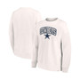 Women's Branded White Dallas Cowboys Leopard Team Pullover Sweatshirt