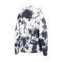 Women's Black and White Philadelphia Flyers Dakota Tie-Dye Oversized Half-Zip Hoodie