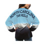 Women's Carolina Blue North Carolina Tar Heels Ombre Long Sleeve Dip-Dyed Spirit Jersey