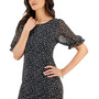 Women's Puff-Sheer-Sleeve Sheath Dress
