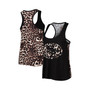 Women's Threads Black San Francisco 49ers Leopard Racerback Tank Top