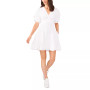 Women's Short Puff Sleeve Tiered Short Dress