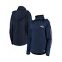 Women's Navy New England Patriots Amelia Turtleneck Pullover Hoodie