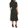 Floral-Print Puff-Sleeve Midi Dress