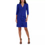 Women's Pleated Ruffled-Front Sheath Dress