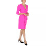 Women's Pleated Ruffled-Front Sheath Dress