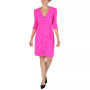 Women's Pleated Ruffled-Front Sheath Dress