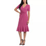 Women's Twisted Flounce-Hem Midi Dress