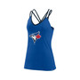 Women's Branded Royal Toronto Blue Jays Barrel It Up Cross Back V-Neck Tank Top