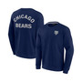 Men's and Women's Navy Chicago Bears Super Soft Pullover Crew Sweatshirt