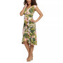 Women's Printed Ruffled Sheath Dress