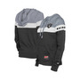 Women's Black, Silver Las Vegas Raiders Throwback Colorblock Full-Zip Hoodie
