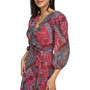 Petite Printed Faux-Wrap Dress