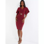 Women's Gold Buckle Wrap Dress