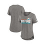 Women's Heather Charcoal Miami Dolphins Local Fashion Tri-Blend T-shirt
