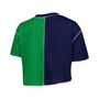 Women's Green, Navy Notre Dame Fighting Irish Colorblock Cropped T-shirt