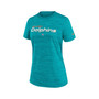 Women's Aqua Miami Dolphins Sideline Velocity Performance T-shirt