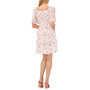 Women's Smocked-Bodice Elbow-Sleeve Floral Dress