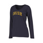 Women's Branded Navy Notre Dame Fighting Irish Logo Arch Long Sleeve T-shirt