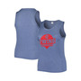 Women's Navy Minnesota Twins Plus Size High Neck Tri-Blend Tank Top