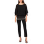 Women's Beaded-Band Blouson-Overlay 3/4-Sleeve Top