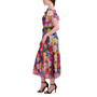 Women's Flutter-Sleeve Printed Midi Dress
